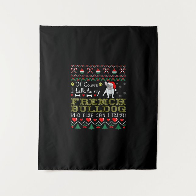 Tapete De Parede Claro, Eu Falo Com Meu Bulldog Francês (Frente)