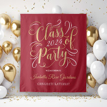 Classe de Festa de formatura Dourada Vermelha 2025