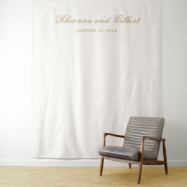 Tapete De Parede Classic Ivory and Gold Timeless Wedding