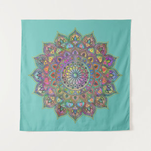 Tapete De Parede Clássico Colorosamente Mandala Índia Estilo 1