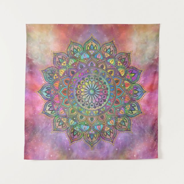 Tapete De Parede Clássico Colorosamente Mandala Índia Estilo 1 (Frente)