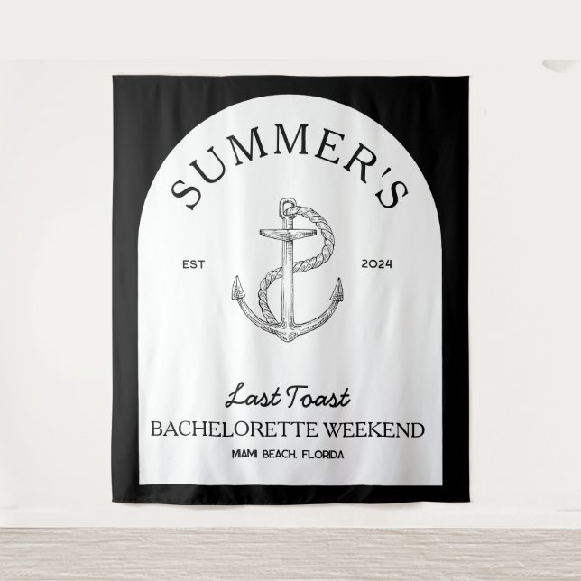 Tapete De Parede Clássico Costeiro Moderno Elegante Preto Despedida (Frente)