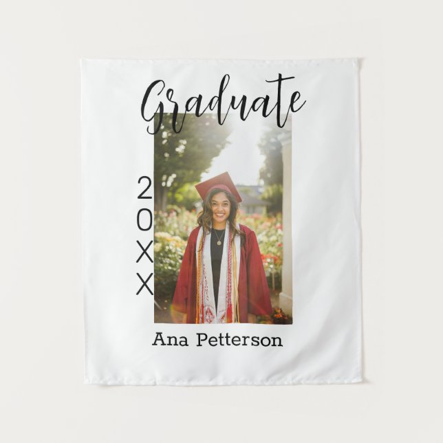 Tapete De Parede clássico moderno foto de graduado adicionar ano no (Frente)