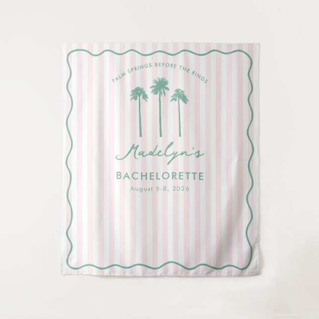 Tapete De Parede Classy Palm Springs Bachelorette Photo Backdrop (Frente)