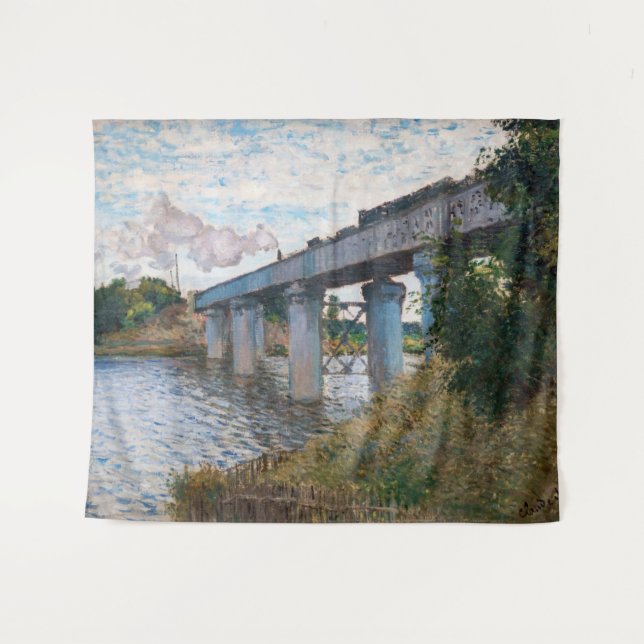 Tapete De Parede Claude Monet - A Ponte Ferroviária na Argentina (Frente (Horizontal))