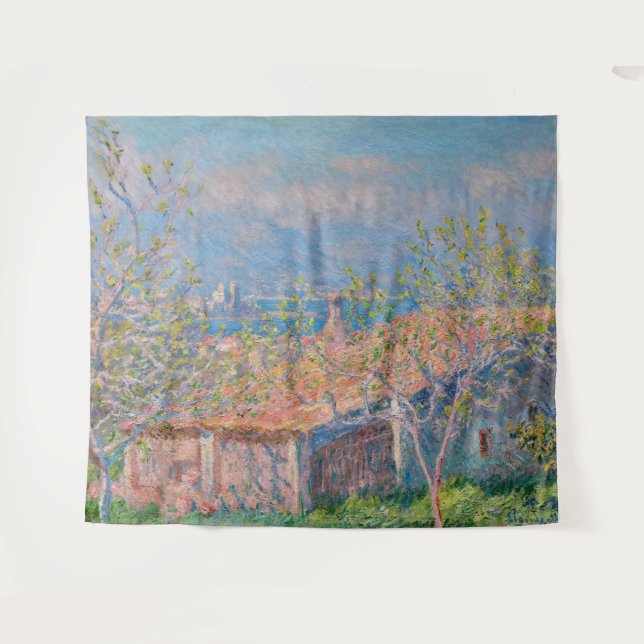 Tapete De Parede Claude Monet - Casa dos Jardineiros em Antibes (Frente (Horizontal))