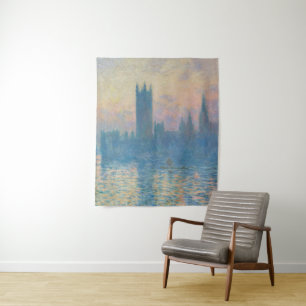 Tapete De Parede Claude Monet Casas do Parlamento Pôr do Sol