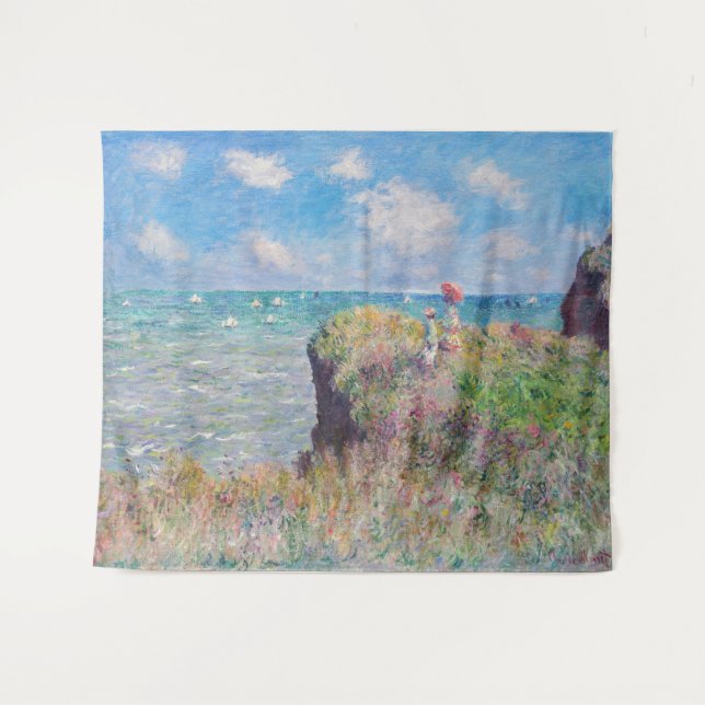 Tapete De Parede Claude Monet - Cliff Walk em Pourville (Frente (Horizontal))