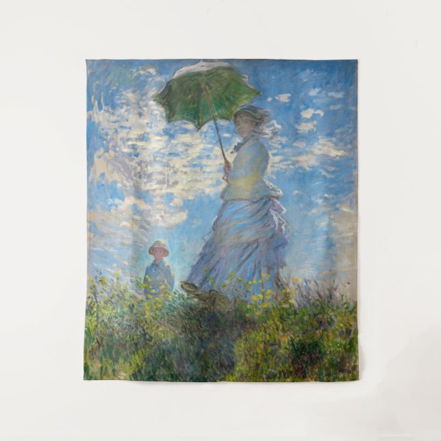 Tapete De Parede Claude Monet - O Promenade, Mulher com Parasol (Frente)
