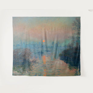 Tapete De Parede Claude Monet - Sunset sobre o Sena em Lavacourt