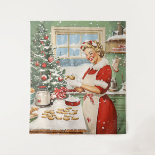 Tapete De Parede Claus Holiday Baking Delight