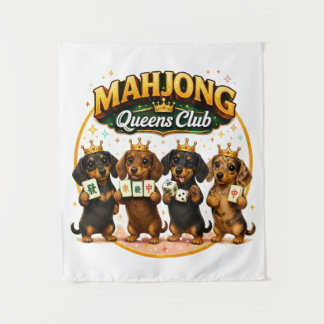 Tapete De Parede Clube das Rainhas do Mahjong Dachshunds Fofos