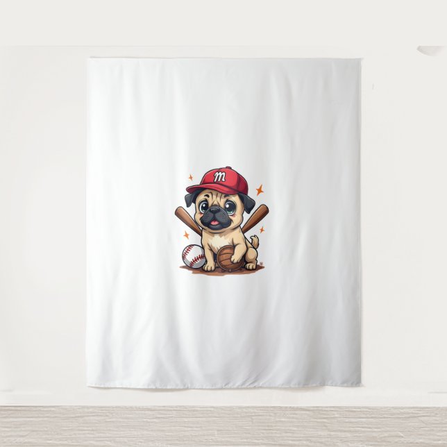 Tapete De Parede Coach Pug Dog Lover Pug Mãe (Frente)