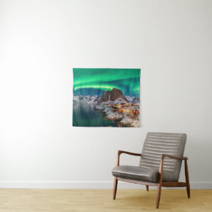 Tapete De Parede Coastline   Lofoten Islands, Hamnoy, Noruega