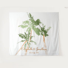 Tapete De Parede Cobre Palms Beach Casamento Foto Booth Fundo