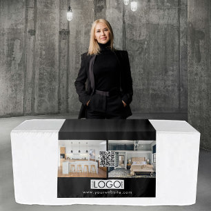 Tapete De Parede Código QR do Banner de Mesa Real Estate do Executa