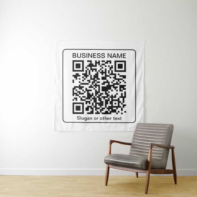 Tapete De Parede Código QR editável digitalizável + nome da sua emp (In Situ)