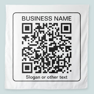 Tapete De Parede Código QR editável digitalizável + nome da sua emp