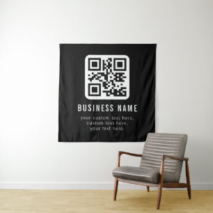 Tapete De Parede Código QR personalizável e design de texto editáve