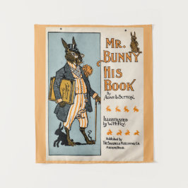 Tapete De Parede Coelhinho de Coelho Vintage com Livro - Professor,