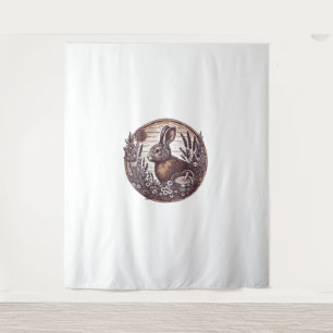 Tapete De Parede Coelho de Cottagecore, Lebre selvagem, boho russo