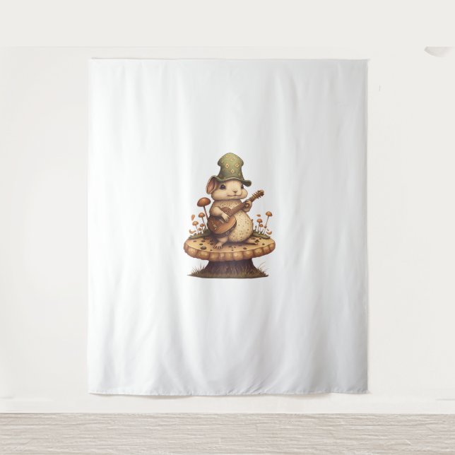 Tapete De Parede Coelho Tocando Banjo Em Coelhinho De Cogu (Frente)