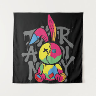 Tapete De Parede Coelho Urbano Neon