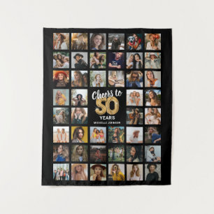 Tapete De Parede Colagem de 44 Fotos Aniversário de 50 Anos