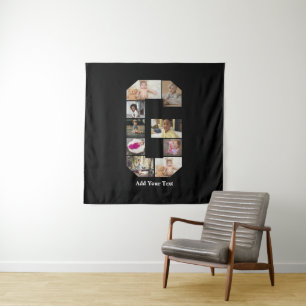 Tapete De Parede Colagem de Fotografias com design Letra G