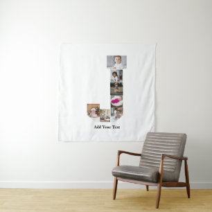 Tapete De Parede Colagem de Fotografias com design Letra J
