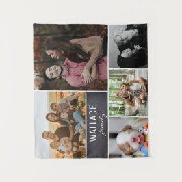 Tapete De Parede Colagem de Fotos da Reunião da Família Chalkboard