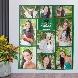 Tapete De Parede Colagem de Fotos de Graduado Verde Festa de Format