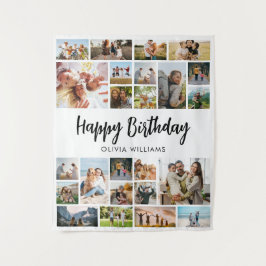 Tapete De Parede Colagem de Fotos Personalizada de Aniversário 24