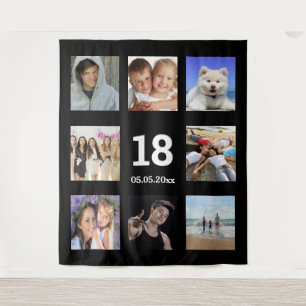 Tapete De Parede Colagem de fotos personalizadas para 18 anos de id