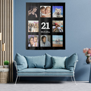 Tapete De Parede Colagem de fotos personalizadas para aniversário d