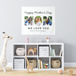 Tapete De Parede Colagem Personalizada de Fotos da Mãe do feliz dia