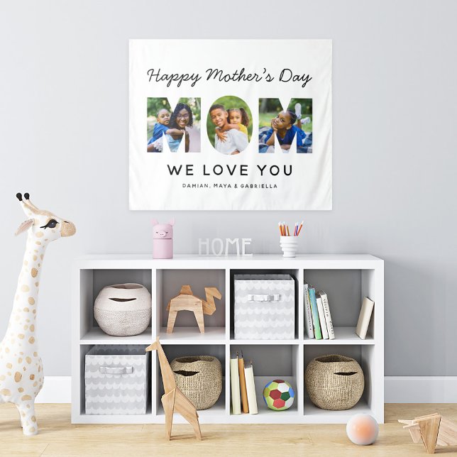Tapete De Parede Colagem Personalizada de Fotos da Mãe do feliz dia (Criador carregado)