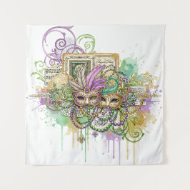 Tapete De Parede Colagem Splatter Mardi Gras