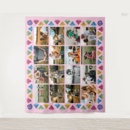 Tapete De Parede Colar de Parede Jumbo Diamante de Colagem de 16 Fo