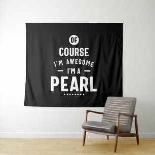 Tapete De Parede Colar Personalizado Nome Pearl Aniversário