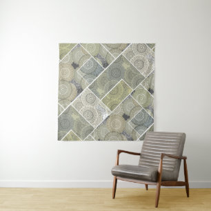 Tapete De Parede Colcha de retalhos cerâmica círculos de azulejo ma