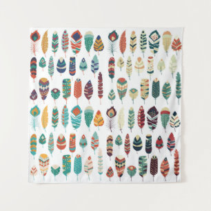 Tapete De Parede Coleção de desenhar tribais de mão de boho vint