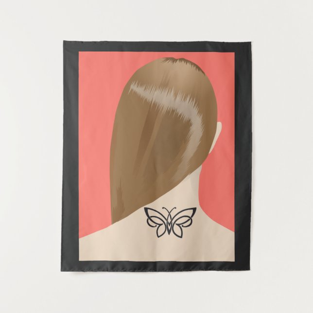 Tapete De Parede Coleção De Impressão De Artes Do Pescoço Das Mulhe (Frente)