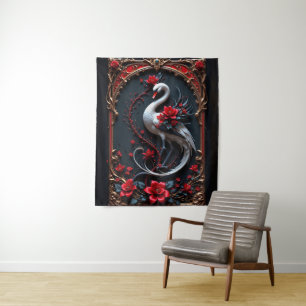 Tapete De Parede Coleção de Noivas Cisne Branco Elegante
