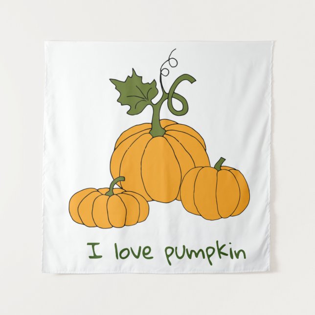 Tapete De Parede Colheita de abóbora-de-laranja-branca (Frente)