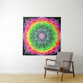 Tapete De Parede Color Burst Rainbow Prism Mandala