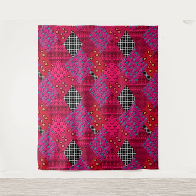 Tapete De Parede Coloração Vermelha (Frente)