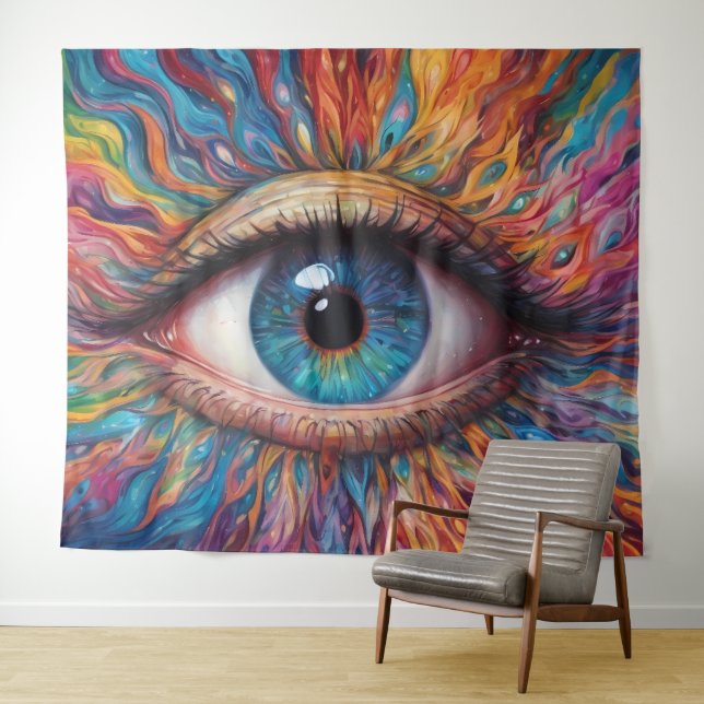 Tapete De Parede Colorful abstract eyes (In Situ (Horizontal))