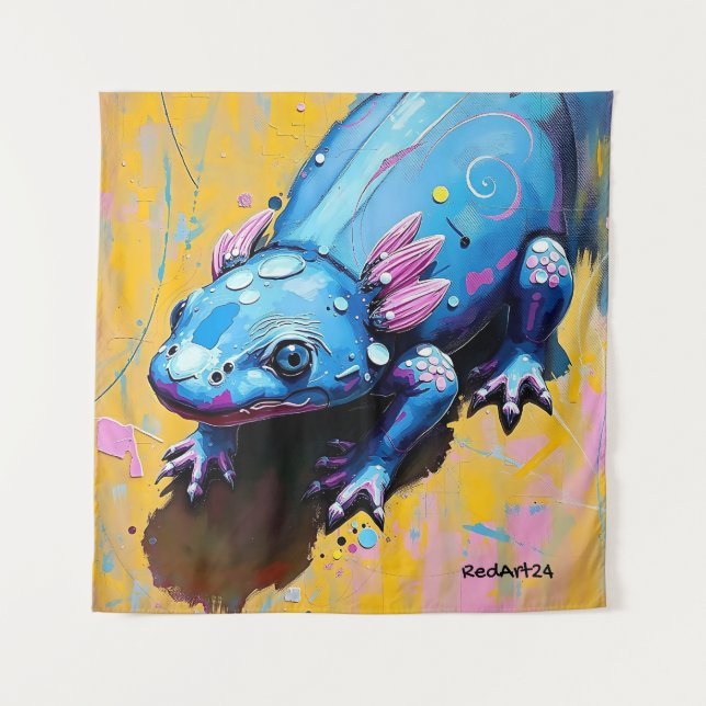 Tapete De Parede Colorful Salamander Wall Art – Endangered Amphibia (Frente)