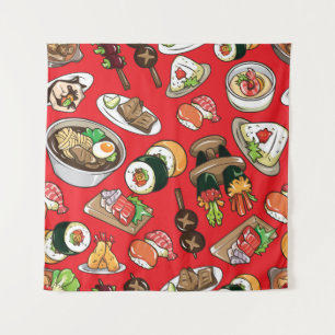 Tapete De Parede Comida Japonesa: Padrão Cultural Invisível